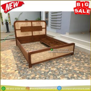 Tempat Tidur Jati 160x200 Dipan Jati Minimalis DIvan Ranjang Jati - Gambar 3