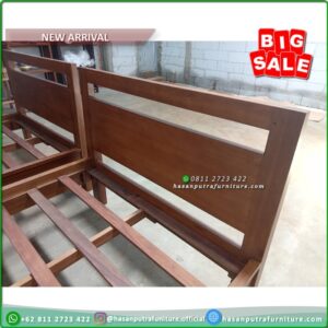 Tempat Tidur Jati Tempat Tidur Minimalis 120x200 Kayu jati Dipan Jati - Gambar 2