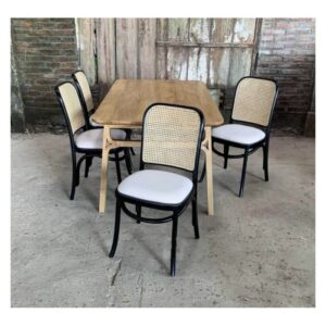 meja makan  4 kursi Furniture Jepara - Gambar 2