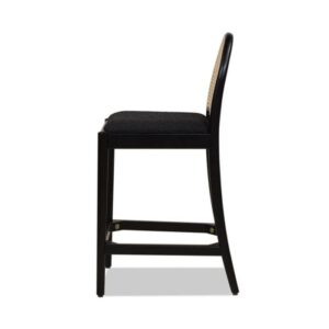 Kursi Cafe Kayu Jati  Kursi Bar Natural Black  Barstool Retro - Gambar 3