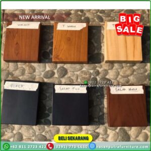 Tempat Tidur Jati 160x200 Alas Full Kayu Bonus 2 Bedside - Gambar 3