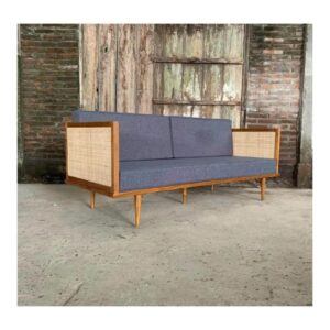 sofa rotan jati minimalis kursi sofa jati minimalis - Gambar 3