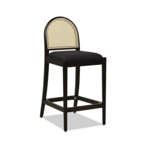 Kursi Cafe Kayu Jati  Kursi Bar Natural Black  Barstool Retro - Gambar 2
