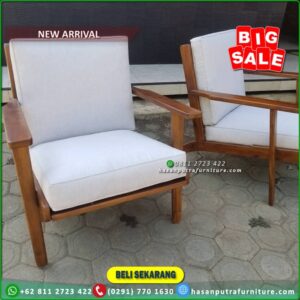 Kursi Sofa Jati Single Sofa Santai Jati Sofa Malas Teak Lounge Chairs - Gambar 2