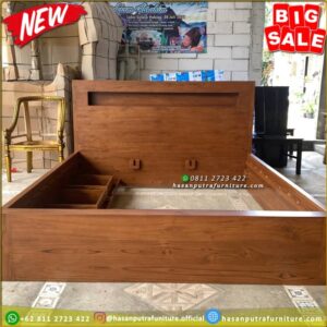 Tempat Tidur Laci Tempat tidur jati minimalis laci 3 Dipan Laci Modern - Gambar 2