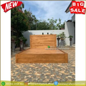 Tempat Tidur Jati 160x200 Alas Blok Jati Dipan Divan Jati - Gambar 5