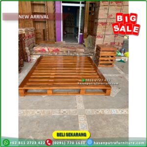 Tempat Tidur Jati 160x200 Lesehan Dipan Jati Jati Minimalis Modern - Gambar 4