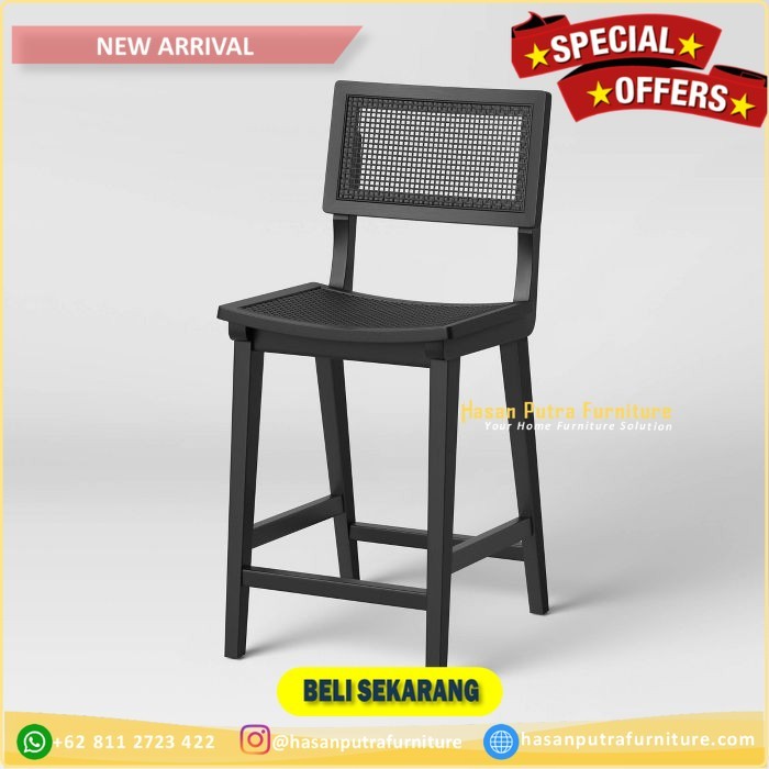 Kursi bar sandaran dudukan rotan kursi bar full black Furniture Jepara 2 e34900b4 c30e 4241 a2b5 3d0439fe3a5a