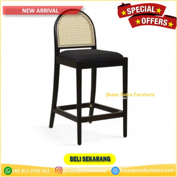 Kursi Cafe Kayu Jati Kursi Bar Natural Black Barstool Retro 6 f36ff22b 16f2 4af0 8754 100f6980a503