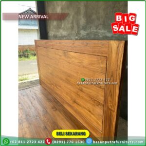 Tempat Tidur Jati 160x200 Alas Full Blok Dipan Jati Minimalis Laci 2 - Gambar 4