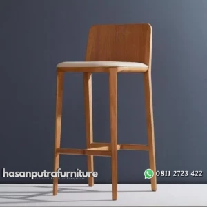 Kursi bar minimalis kayu jati dudukan empuk sandaran tebal Indonesia Furniture