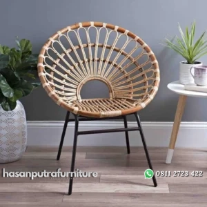 Kursi cafe rotan alami kaki besi kursi cafe terbaik Indonesia Furniture