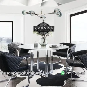 meja makan stainless glosy ( sofa stainless, kursi stainless, nakas) Indonesia Furniture