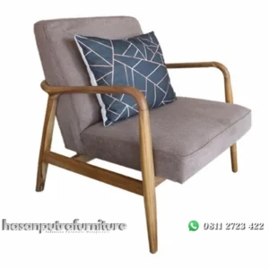 Kursi santai kayu jati kursi santai bantalan tebal Indonesia Furniture