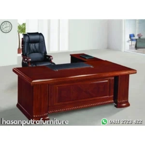 Meja kantor terbaru kayu jati finishing terbaik Indonesia Furniture