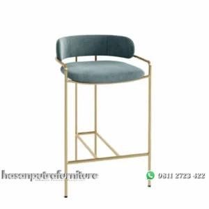 Kursi Bar stainless gold dudukan dan sandaran busa Indonesia Furniture