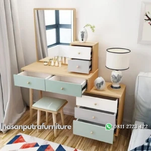 Meja rias modern kayu jati tpk cermin rias terbaru Indonesia Furniture