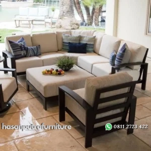 Kursi sofa tamu sudut busa tebal kursi tamu modern Indonesia Furniture
