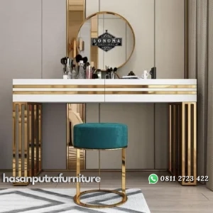 meja rias stainless gold glosy mewah ( sofa stainless, meja stainless) Indonesia Furniture