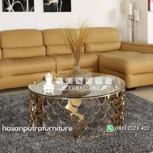 coffee table stainless top glass ( meja tamu ) Indonesia Furniture