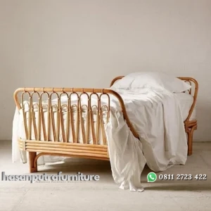 Dipan rotan terbaru tempat tidur rotan alami Indonesia Furniture