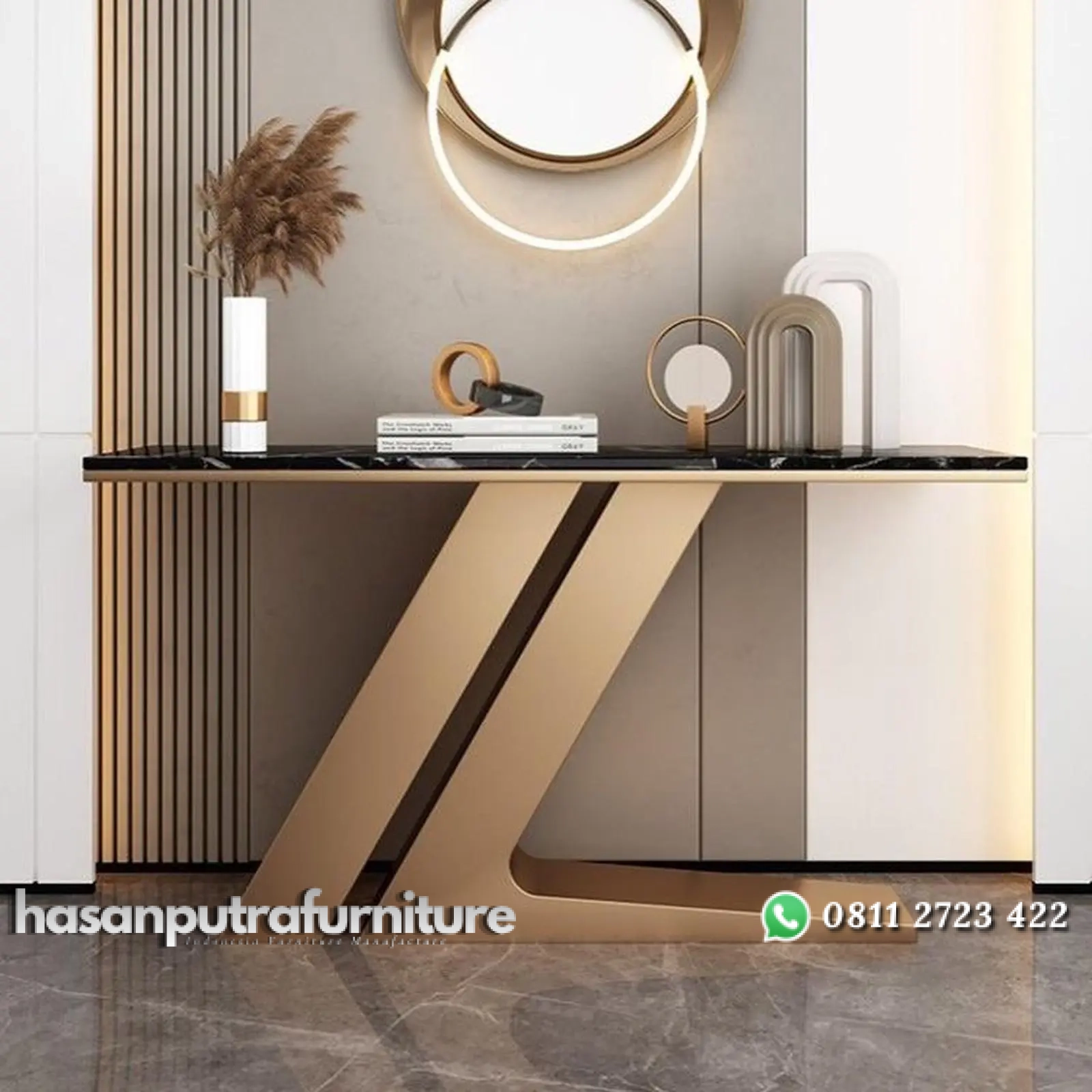 meja konsol / console table stainless luxury top marble premium Indonesia Furniture 1 meja konsol / console table stainless luxury top marble premium Indonesia Furniture