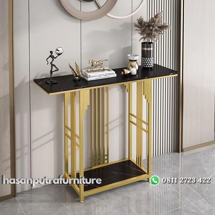 meja konsul / console tables besi gold top marble luxury Indonesia Furniture 2 meja konsul / console tables besi gold top marble luxury Indonesia Furniture - Gambar 2