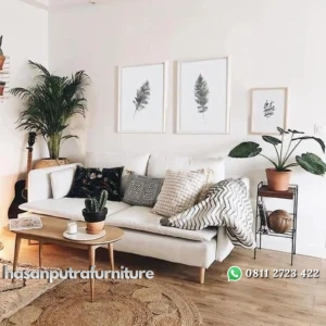 Kursi sofa retro terbaru sofa tamu busa tebal dengan bantal Indonesia Furniture