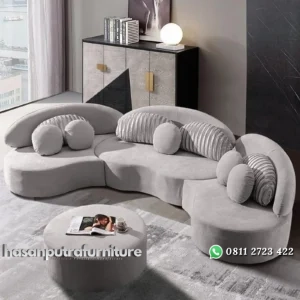 Set sofa tamu terbaru sofa unik dengan meja Indonesia Furniture