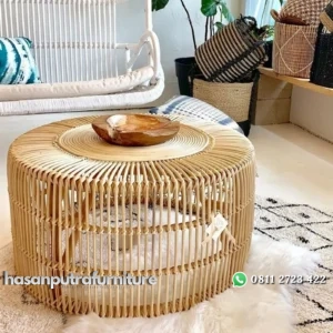 Meja coffe terbaru rotan alami meja tamu terbaik Indonesia Furniture