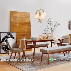 Kursi makan full busa kayu jati bangku makan terbaru Indonesia Furniture