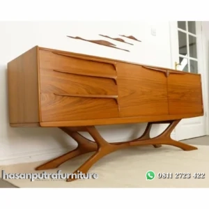 Meja tv modern kayu jati terbaik bufet retro artis Indonesia Furniture