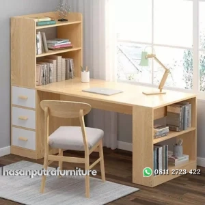 Meja belajar kayu jati finishing muda meja belajar modern Indonesia Furniture