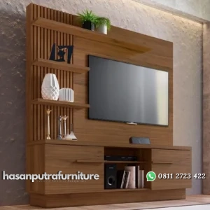 Partisi kayu jati terbaik lemari tv terbaru Indonesia Furniture