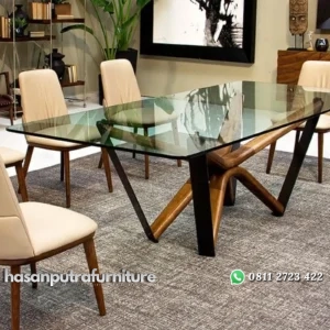 meja makan / dinning table spider take wood minimalis premium Indonesia Furniture