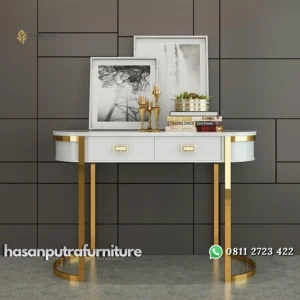 meja konsul / console table stainless gold hairline premium Indonesia Furniture