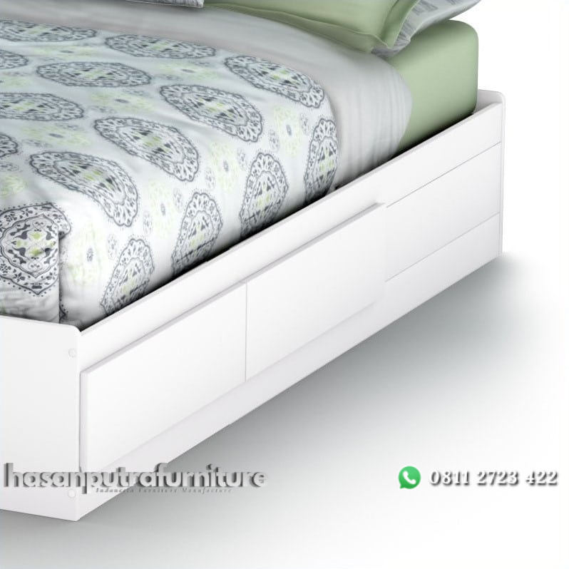 Tempat Tidur Minimalis Putih Joz Hasan Putra Furniture Jepara - Indonesia Furniture 2 Tempat Tidur Minimalis Putih Joz Hasan Putra Furniture Jepara - Indonesia Furniture - Gambar 2