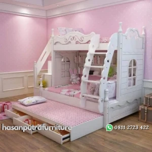Dipan anak tingkat terbaru tempat tidur anak Indonesia Furniture