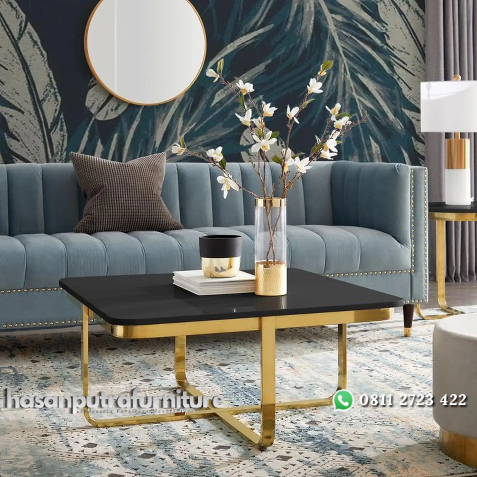 Meja sofa stainles gold top marmer hitam meja tamu terbaik Indonesia Furniture 1 Meja sofa stainles gold top marmer hitam meja tamu terbaik Indonesia Furniture