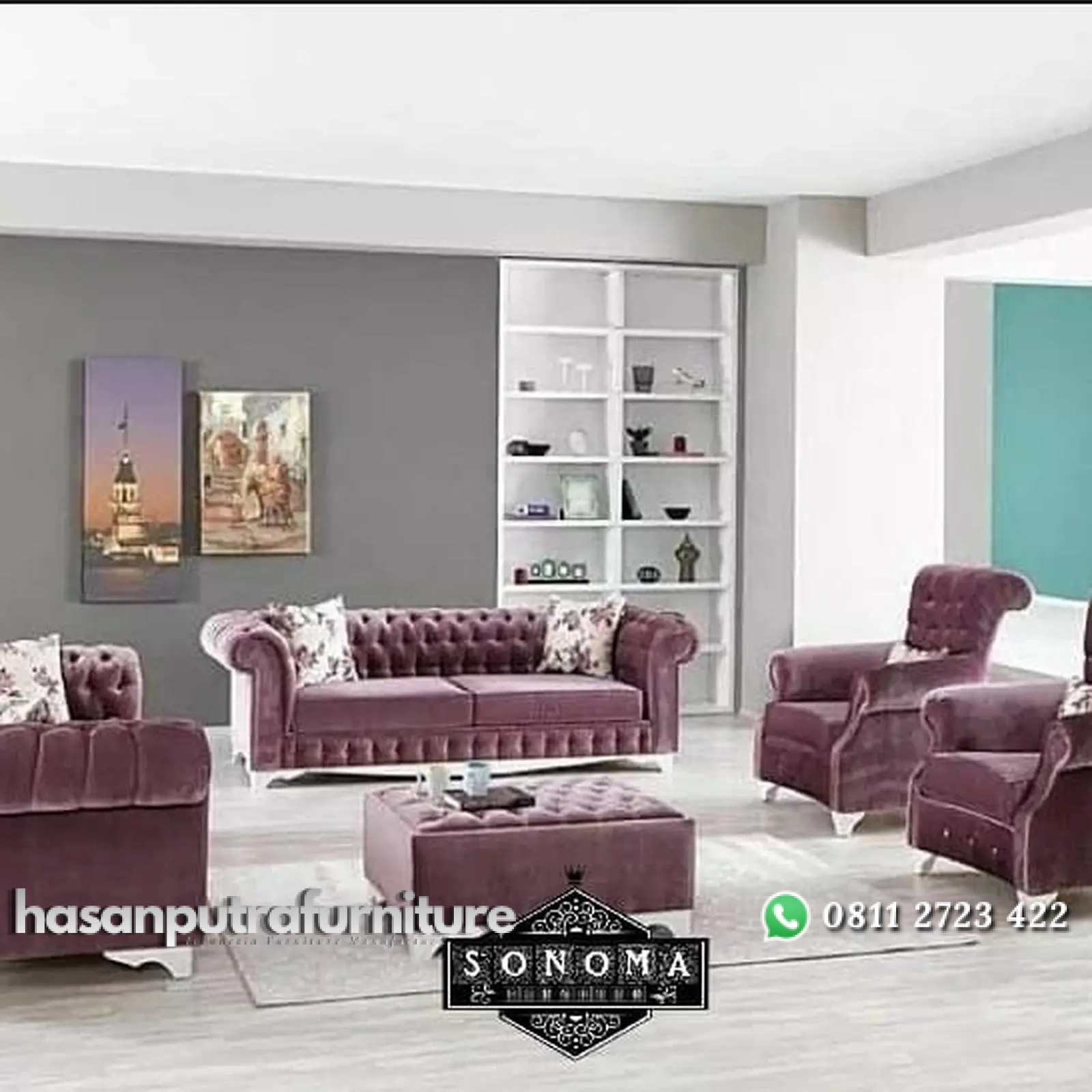 kursi sofa casterfiel ungu ( nakas jati, lemari jati, dipan jati) Indonesia Furniture 1 kursi sofa casterfiel ungu ( nakas jati, lemari jati, dipan jati) Indonesia Furniture