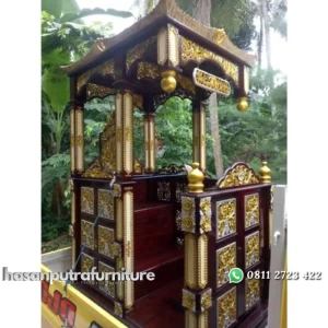 Mimbar masjid terbaru kayu jati tpk mimbar masjid terbaik Indonesia Furniture