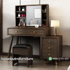 Meja rias modern kayu jati meja rias cermin sliding Indonesia Furniture