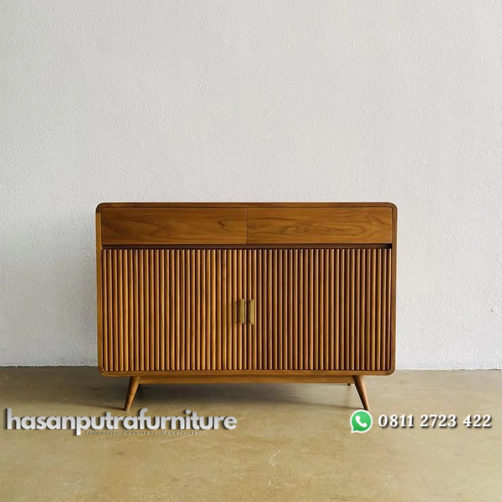 Bufet minimalis modern full kayu jati rak tv kekinian Indonesia Furniture 1 Bufet minimalis modern full kayu jati rak tv kekinian Indonesia Furniture