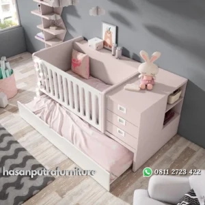 Box bayi terbaru kombinasi tempat tidur bawah Indonesia Furniture