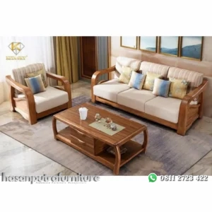 Kursi tamu klasik kayu jati dudukan busa tebal Indonesia Furniture