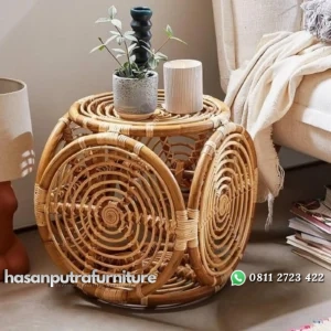 Meja samping rotan alami meja kecil rotan modern Indonesia Furniture