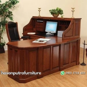 Meja kerja leter L meja kantor modern minimalis Indonesia Furniture