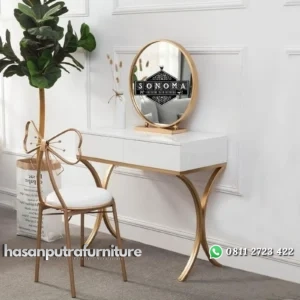meja rias besi gold pita (meja stainless, kursi stainless ) Indonesia Furniture