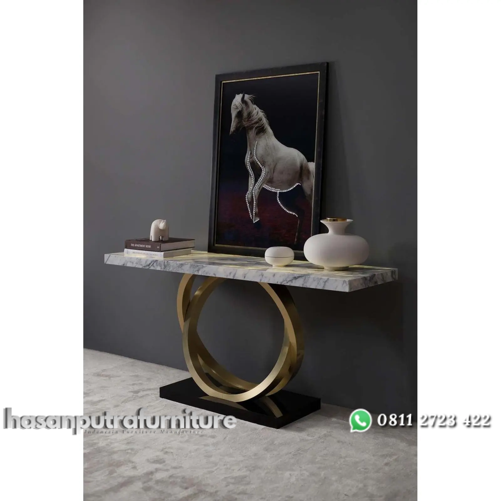 meja konsol / console table luxury stainless mix top marble premium Indonesia Furniture 1 meja konsol / console table luxury stainless mix top marble premium Indonesia Furniture