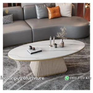 meja tamu / coffee table modern luxury top marble Indonesia Furniture